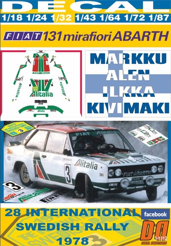 Decal fiat 131 abarth alen - decal,