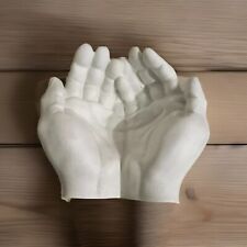 Svuota tasche Forma Mano / vaso Porta Oggetti in Gesso Grezzo / Arredo Casa