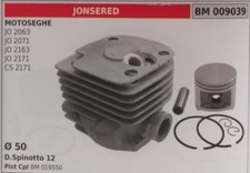 CILINDRO COMPLETO E PISTONE MOTOSEGA JONSERED JO 2063 2071 2163 2171 CS2171 Ø 50