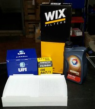 KIT 4 FILTRI + OLIO TOTAL QUARTZ SINT 5W40 PER CITROEN C3 PEUGEOT 307 1400 HDI