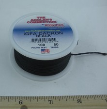 Filo Dacron Nero Intrecciato IGFA 100 LB. Test 50 Yd. Bobina