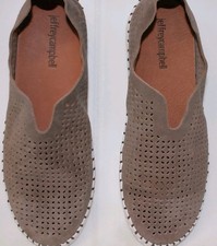 Jeffrey Campbell Tiles scarpe stile sneaker slip-on traforate camoscio talpa taglia 7,5