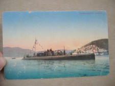 CARTOLINA REGIA MARINA MILITARE SOMMERGIBILE "VELELLA"-ISOLE DI PELAGOSA.CROAZIA