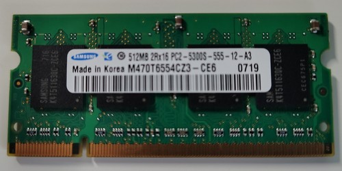 Samsung m470t6554cz3 ce6 512mb - samsung, m470t6554cz3-ce6:512mb