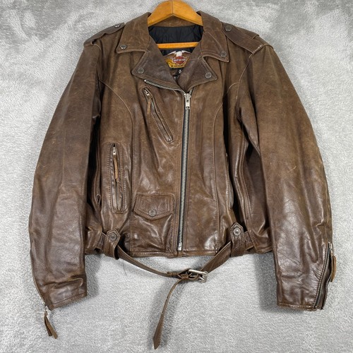 Giacca moto pelle vintage - , y2k