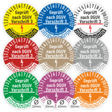 Targhette di controllo DGUV