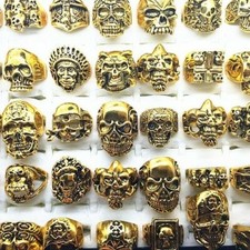 Anello Teschio gotico punk