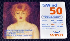 2 Schede WIND RICARICA da £.50.000 " I CENTO CAPOLAVORI DELL'ERMITAGE "