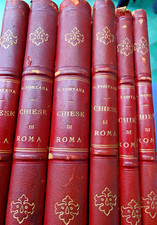 Fontana – Chiese di Roma + Mosaici – 6 voll. in folio, 292 tavole – 1889 – Raro