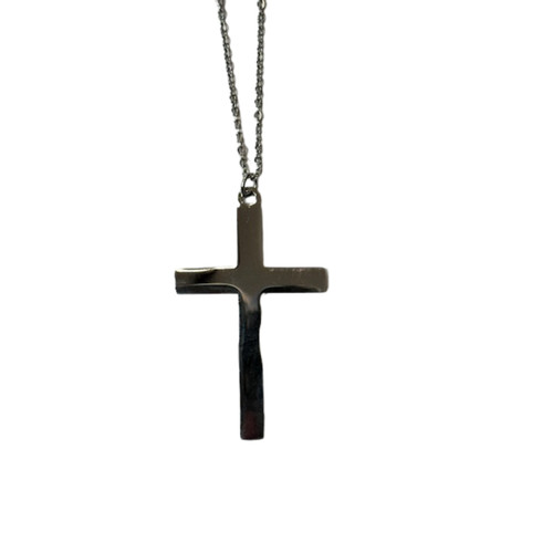 Collana croce acciaio - croce, inox