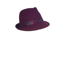 CAPPELLO DONNA IN FELTRO STILE BORSALINO NASTRO MULTICOLOR