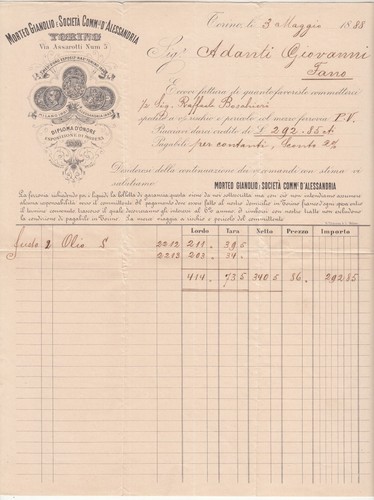 1888 alessandria fabbrica olio - 1888,