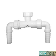 DOPPIO RACCORDO DI SCARICO 2 ATTACCHI 1" PER LAVATRICE, CLIMA E CALDAIA