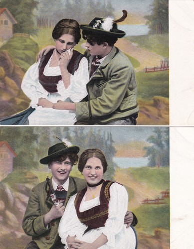 Cartoline bolzano coppia - cartoline, ,coppia