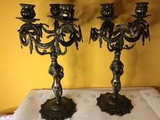 Bellissima Coppia Di Candelabri In Ottone 5 fiamme in ottime condizioni