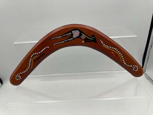 Wood boomerang hand - hand, painted