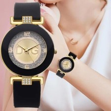 Superbo Montres Donna Elegante Lusso Cinturino Silicone, Oro Classe Trendy+