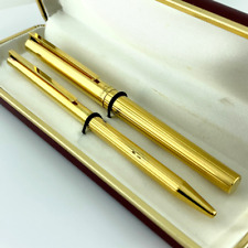 DUPONT SET STILOGRAFICA SFERA CLASSIQUE VINTAGE ARGENTO 925 PENNA STILO ORO 750