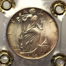 10 Lire -Ag- 1936 "Impero" - FDC Bell'esemplare - Perizia A.Carmagnola