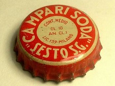 VECCHIO TAPPO A CORONA CON SUGHERO CAMPARI SODA