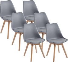 Sedie Da Sala Da Pranzo Scandinave, Sedia Da Ufficio Retrò, Seduta Imbottita in 