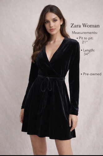 Zara vestito donna nero - vestito,
