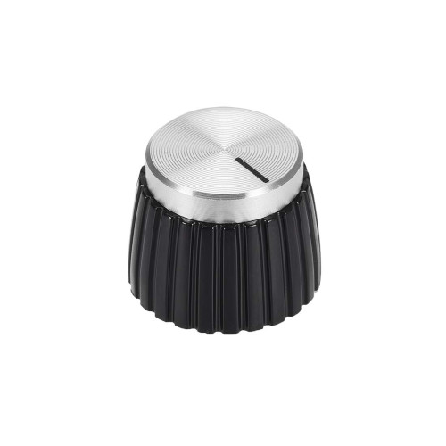 Manopola nera argento satinato - argento,