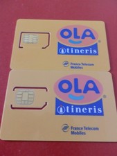 Francia  2 Scheda telefonica con Sim! Integre!! Per collezione (Chip differenti)