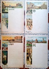 Serie di 4 Menu pubblicitari Cinzano - ROMA - FIRENZE - VENEZIA - MILANO