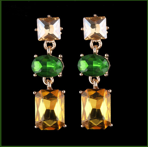 Orecchini cristallo giallo - orecchini,