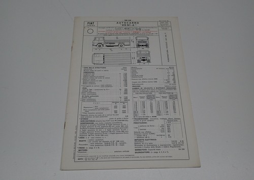 Fiat 619 n1a autocarro scheda - fiat,