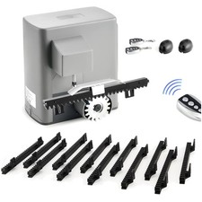 kit automazione cancello scorrevole motore telecomandi sensori protezione sch...