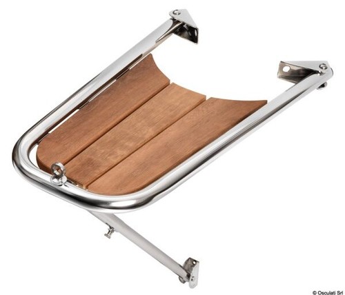 Delfiniera inox teak semplice - inox/teak,
