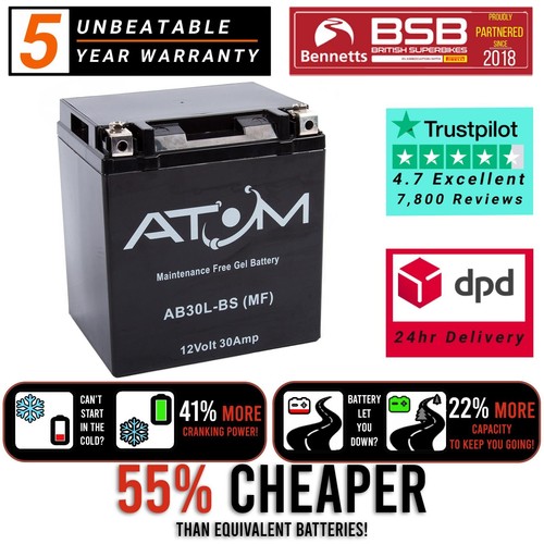 Yb30l atom gel batteria - gel, moto