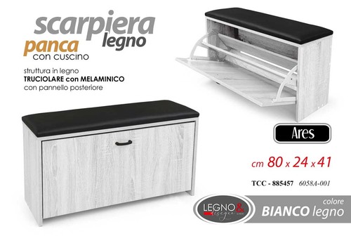 Panca scarpiera contenitore - panca,