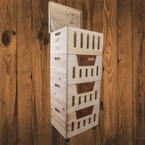 Tier vegetable plain wooden - 4,