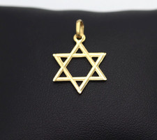 Ciondolo stella di David in oro massiccio 18K vintage anni '80 Italia