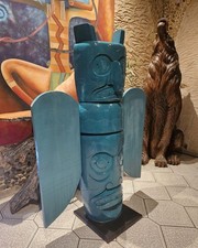 Palo di tortura totem deco totem pole wood 1,35 metri decorazione little big horn