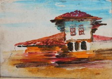 1962 Dipinto ad olio vintage