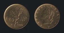 20 LIRE 1978 RAMO DI QUERCIA -