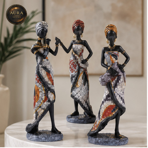 Statuette donne africane set - statuette,