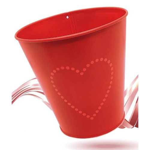 Secchiello rosso decorativo - rosso,