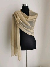 Stola donna Coprispalle Hijab elegante Laminate Oro Sciarpa Scialle cerimonia