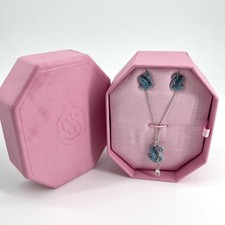 Collana blu cigno Swarovski