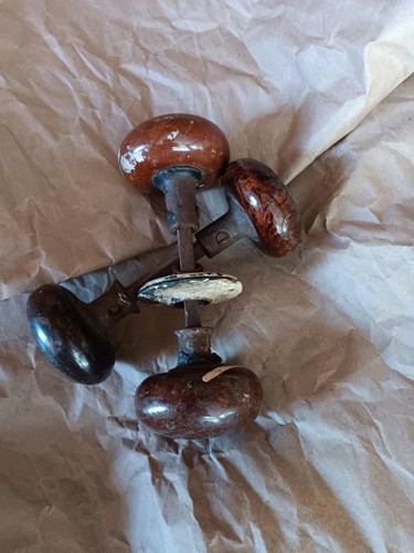 Bakelite door knobs set - door,
