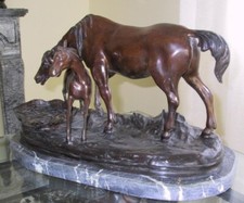 Scultura cavallo in bronzo con