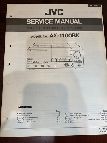 Jvc 1100bk ax1100bk - ax-1100bk,