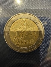 Moneta euro grecia 2002 con - 2,