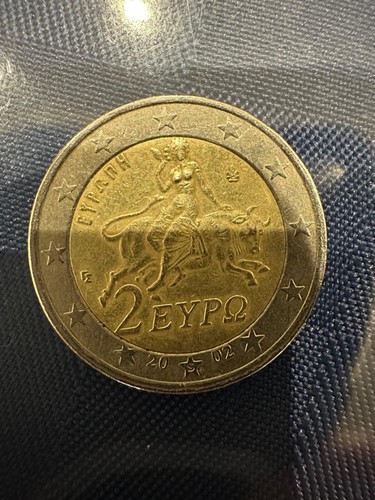 Moneta euro grecia 2002 con - 2,