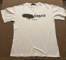 T-shirt Bianca marca Palm Angels-Nuova-Taglia M- tessuto cotone- stampa logo top